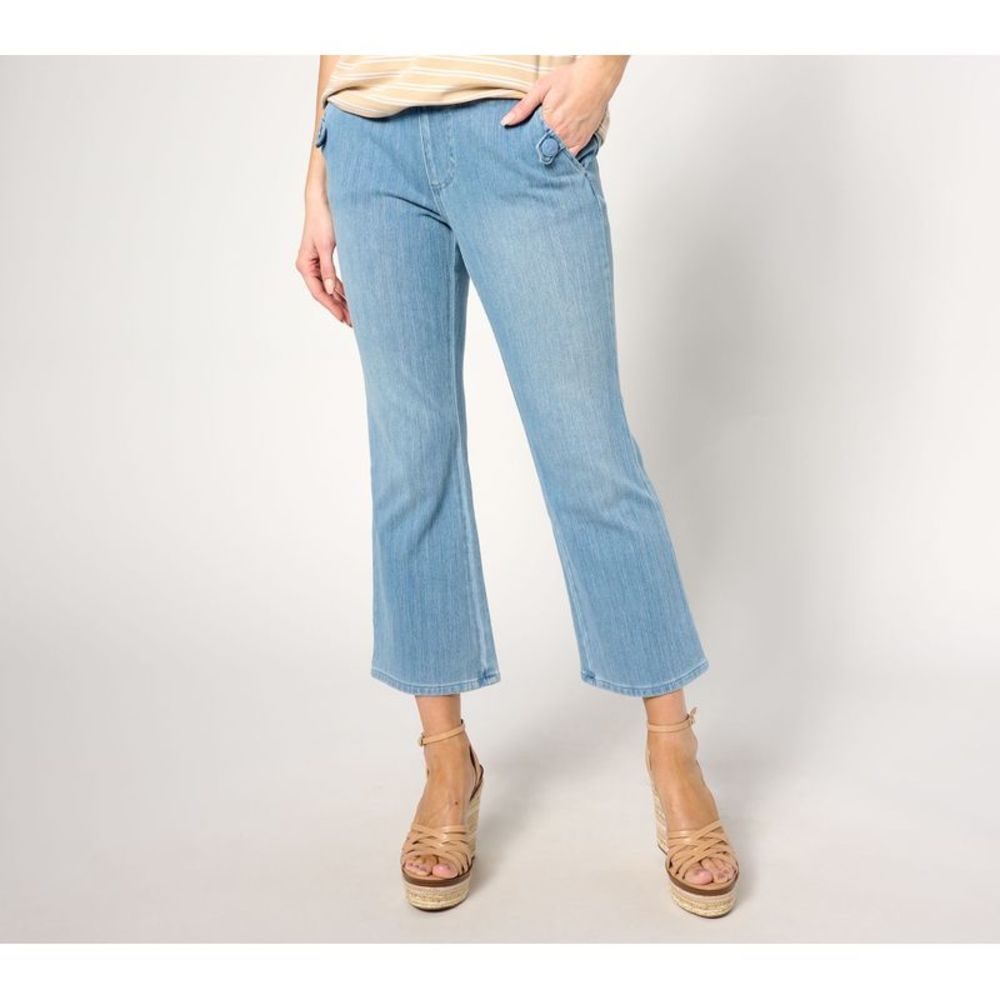 Belle by Kim Gravel Light Blue Cropped Flare Jeans 10T